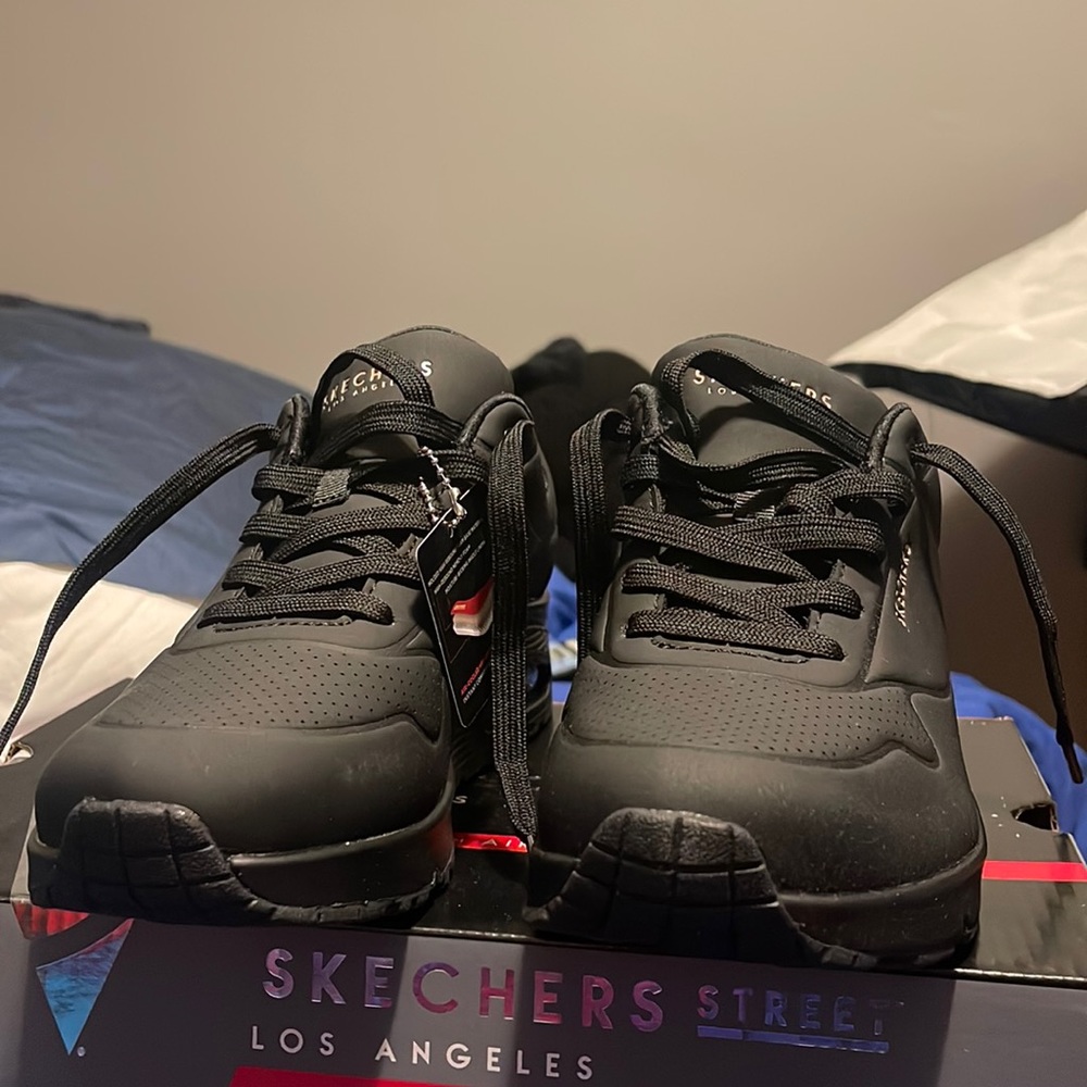 WOMEN'S SKECHERS STREET UNO STAND ON AIR 73690 WEDGE SNEAKERS